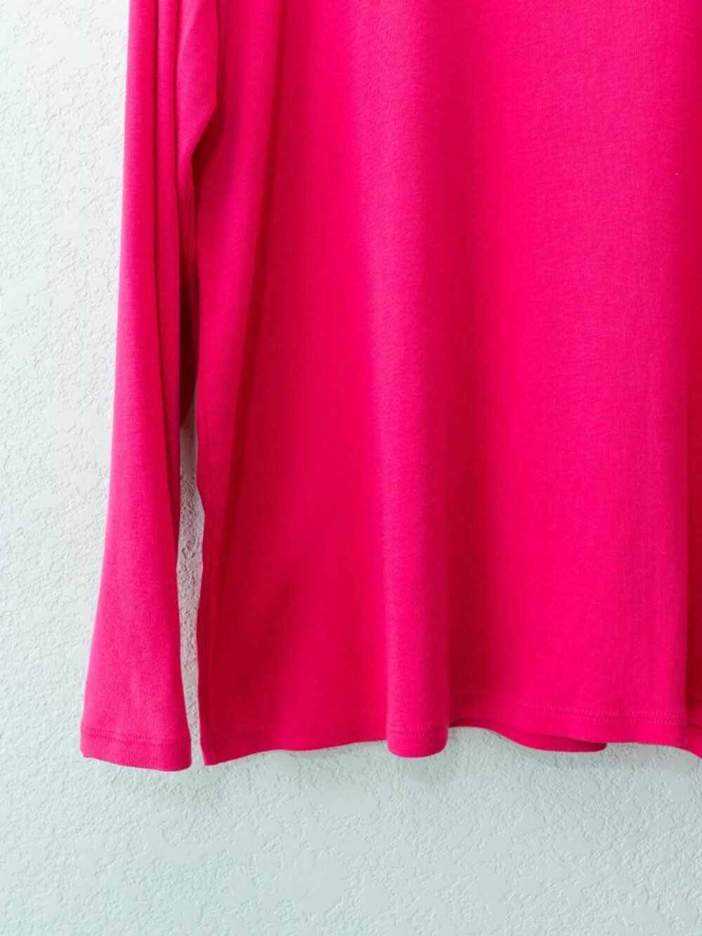 Talbots Pima Cotton Top 2X Pink Long Sleeve Soft Stretch Casual Plus Size Basic - Picture 5 of 11